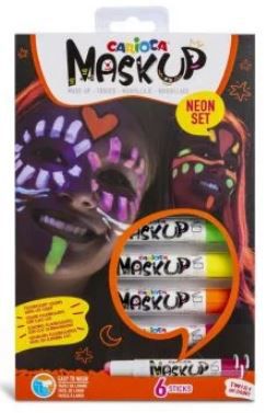 ΧΡΩΜΑΤΑ ΠΡΟΣΩΠΟΥ NEON CARIOCA FACE PAINT ΣΕΤ 6 ΤΕΜ