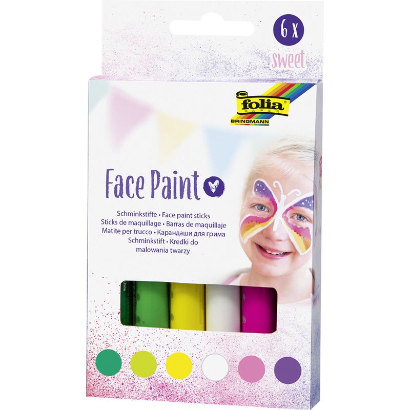ΧΡΩΜΑΤΑ ΓΑΙ ΤΟ ΠΡΟΣΩΠΟ FACE PAINT KIT 1, 6 ΧΡΩΜΑΤΑ FOLIA