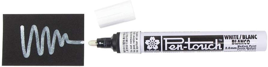ΜΑΡΚΑΔΟΡΟΣ PEN-TOUCH ΑΣΠΡΟΙ MEDIUM 2,0ΜΜ