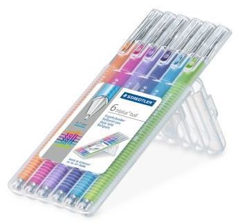 ΣΤΥΛΟ ΤΡΙΓΩΝΙΚΟ ΣΕΤ ΓΡΑΦΕΙΟΥ 6ΤΕΜ TRIPLUS STAEDTLER 431 XBSB6