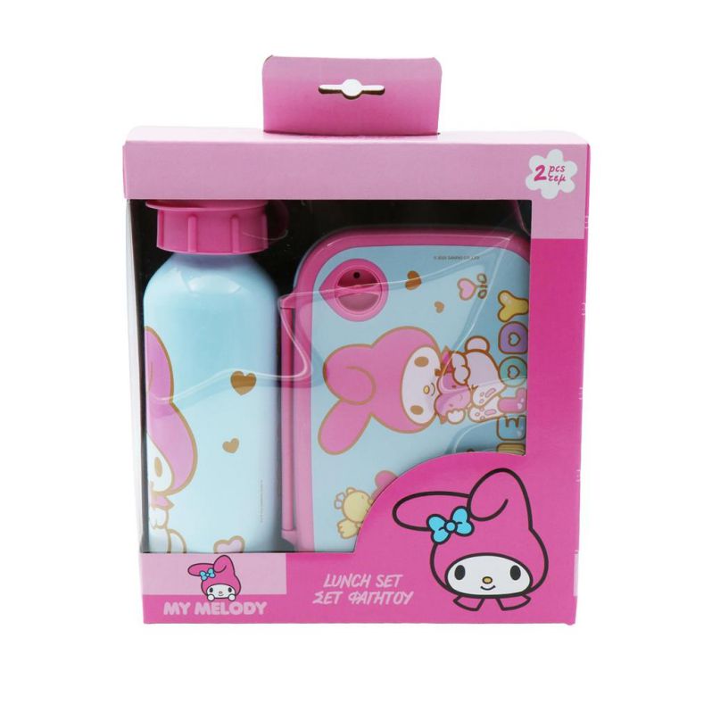 ΣΕΤ ΦΑΓΗΤΟΥ MY MELODY ΦΑΓΗΤΟΔΟΧΕΙΟ 800ML-ΠΑΓΟΥΡΙ ΑΛΟΥΜΙΝΙΟΥ 500ML