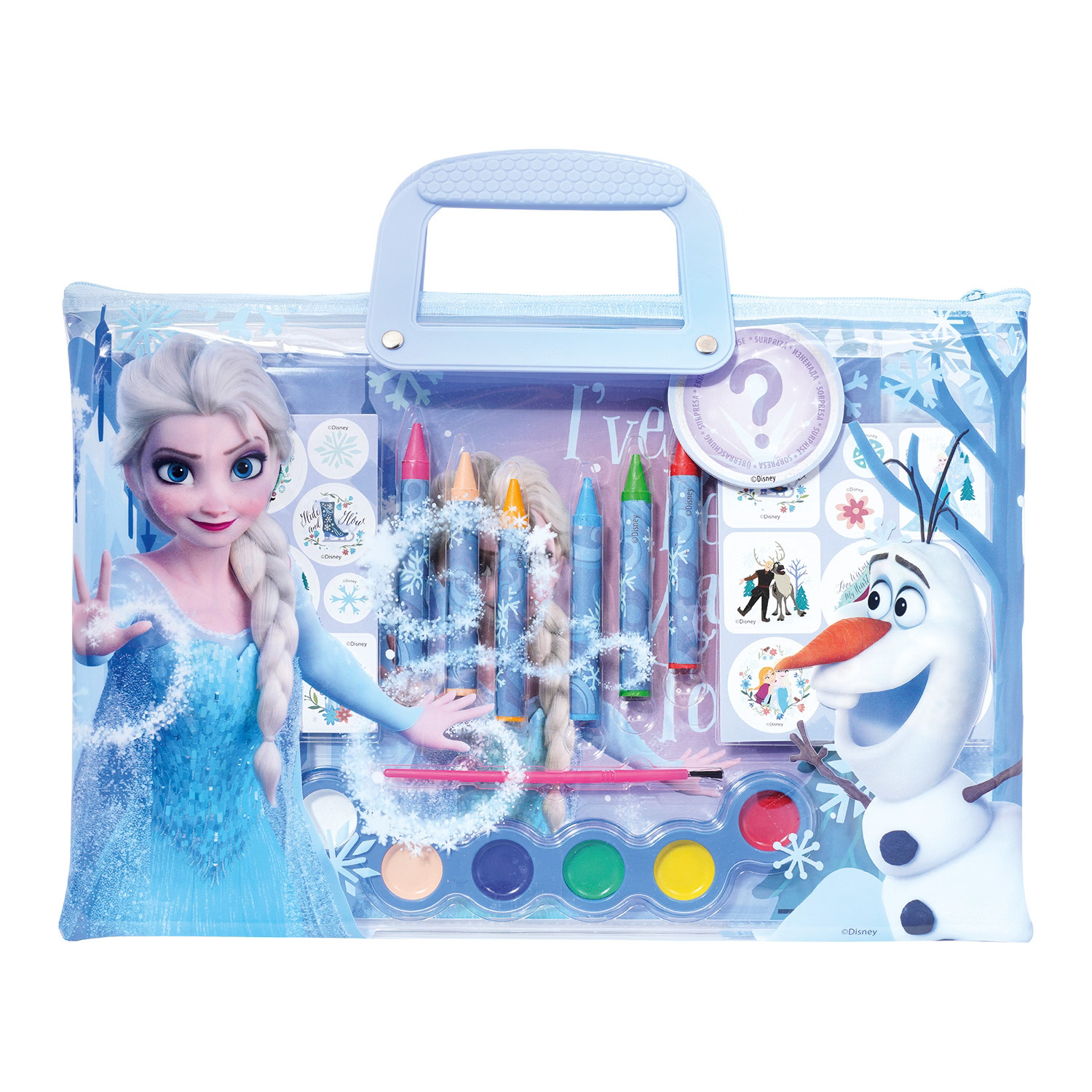 ΣΕΤ ΖΩΓΡΑΦΙΚΗΣ ΣΕ ΔΙΑΦΑΝΗ ΤΣΑΝΤΑ FROZEN ICY ADVENTURE