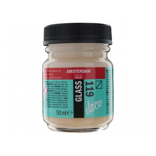 ΧΡΩΜΑ AMSTERDAM GLASS 119 TRANSPARENT WHITE 50ML