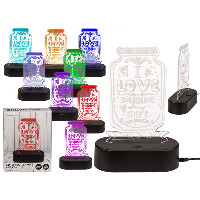 3D ΦΩΣ LOVE 20CM ΜΕ ΕΝΑΛΛΑΓΗ ΧΡΩΜΑΤΙΣΜΟΥ ΜΕ USB ΣΕ ΣΥΣΚΕΥΑΣΙΑ ΔΩΡΟΥ
