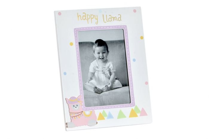ΚΟΡΝΙΖΑ ΞΥΛΙΝΗ 10Χ15 ΑΣΠΡΗ HAPPY LLAMA