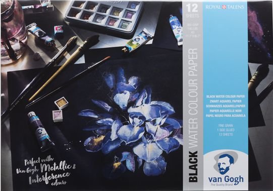 ΜΠΛΟΚ VAN GOGH Α3 ΜΑΥΡΟ ΧΑΡΤΙ ΑΚΟΥΑΡΕΛΑΣ 12 ΦΥΛΛΑ 360g