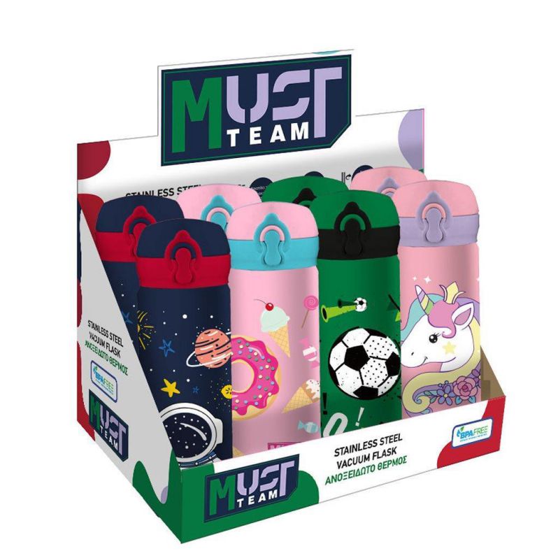 ΠΑΓΟΥΡΙ ΑΝΟΞΕΙΔΩΤΟ ΘΕΡΜΟΣ 500ML ΜΕ ΚΑΛΑΜΑΚΙ 8Χ22ΕΚ 4ΣΧ MUST TEAM