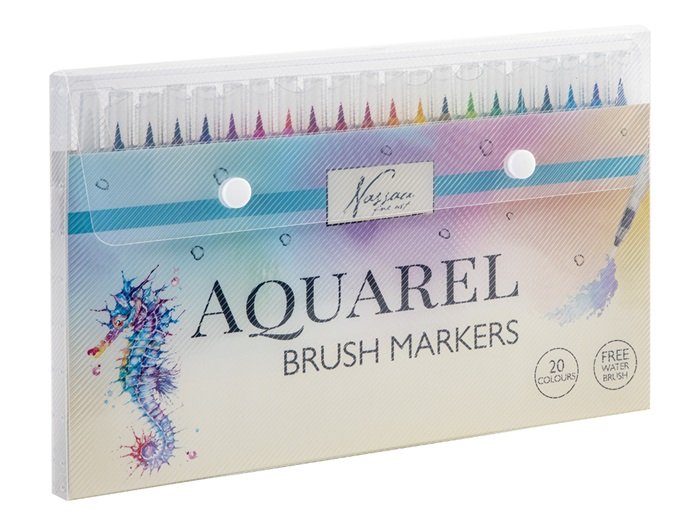 ΜΑΡΚΑΔΟΡΟΙ ΑΚΟΥΑΡΕΛΑΣ ΣΕΤ 20ΤΕΜ & 1 WATER BRUSH