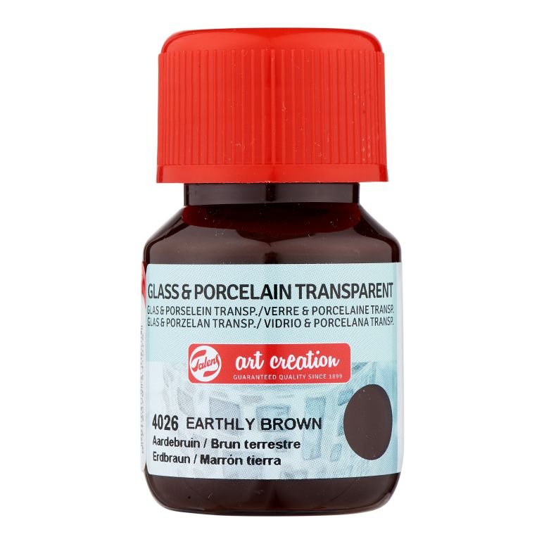 ΧΡΩΜΑ ΓΙΑ ΓΥΑΛΙ & ΠΟΡΣΕΛΑΝΗ ART CREATION TRANSPARENT 30ML 4026 EARTHLY BROWN