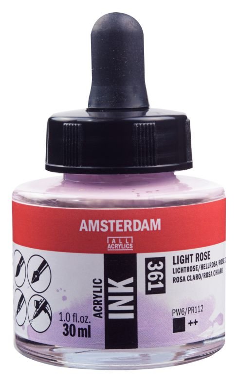 ΜΕΛΑΝΙ INK AMSTERDAM 361 30ML LIGHT ROSE