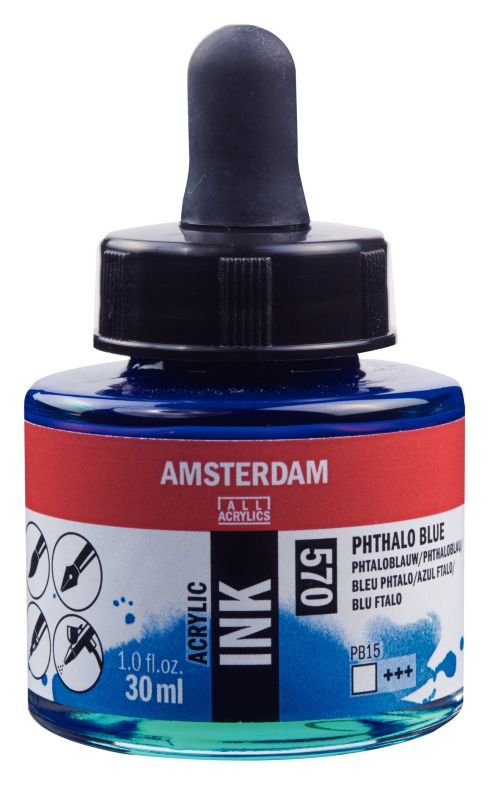 ΜΕΛΑΝΙ INK AMSTERDAM 570 30ML PHTHALO BLUE