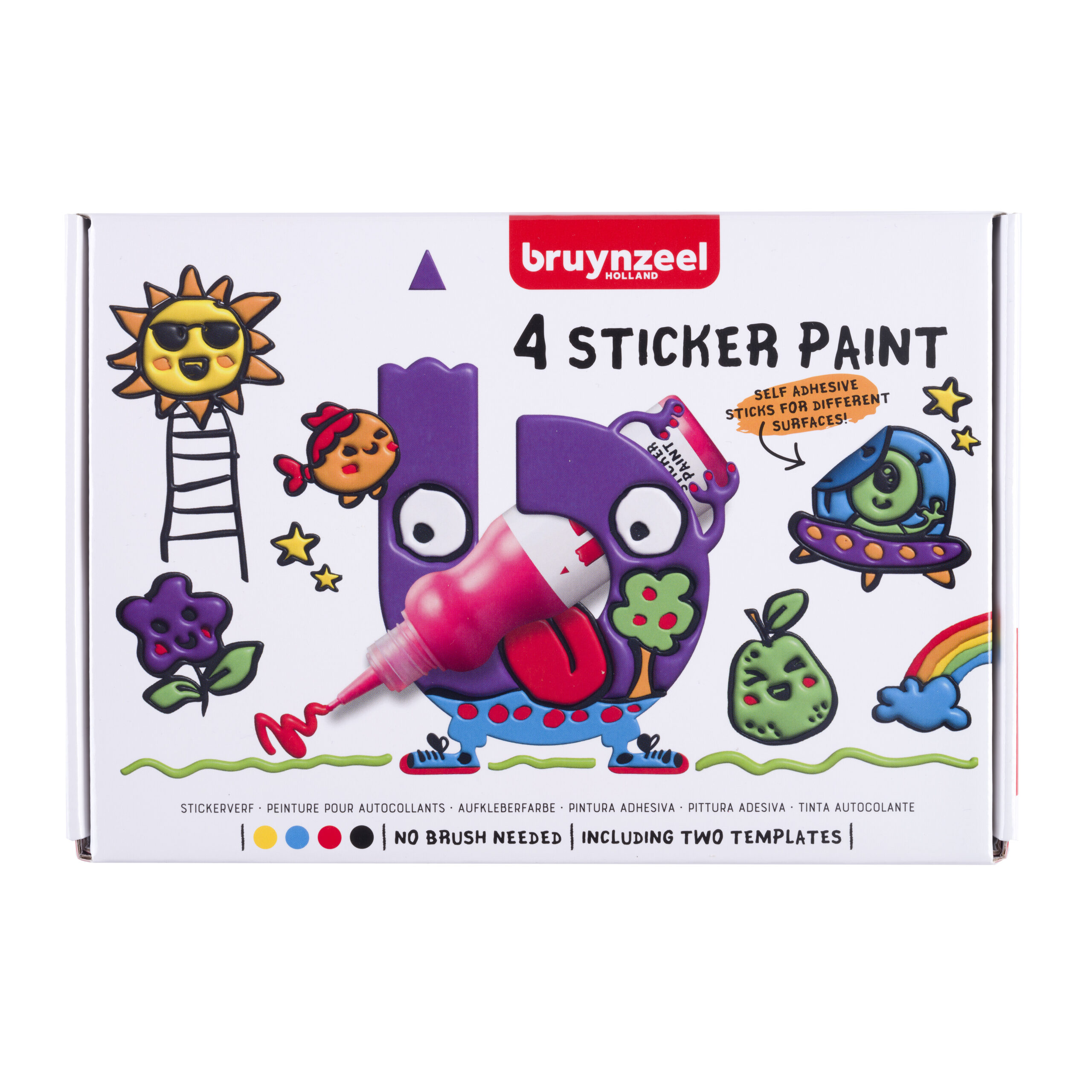 BRUYNZEEL STICKER PAINT SET 4X50ML