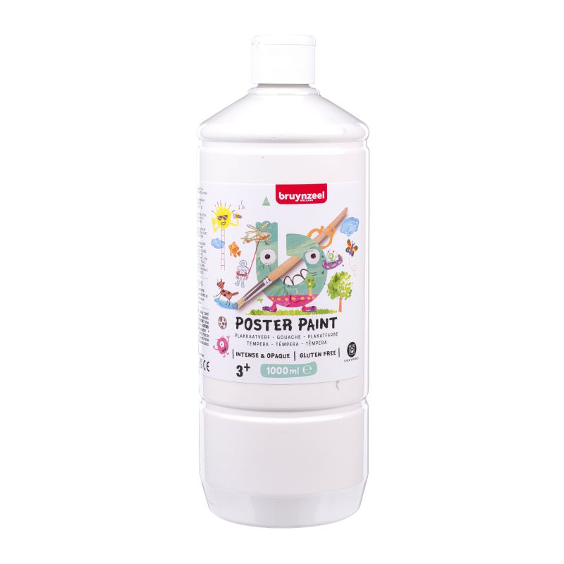 ΤΕΜΠΕΡΑ POSTER PAINT 100 1000ML ΛΕΥΚΟ BZL