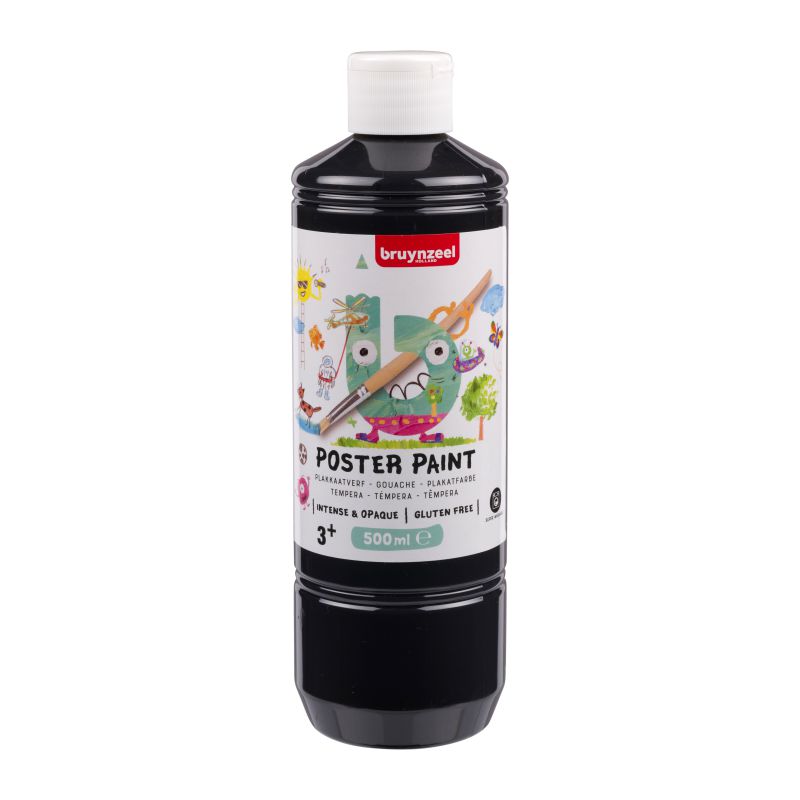 ΤΕΜΠΕΡΑ POSTER PAINT 700 500ML ΜΑΥΡΟ BZL