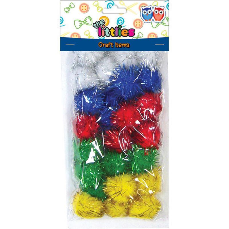 ΠΟΜ ΠΟΜ 15ΜΜ GLITTER ΧΕΙΡΟΤΕΧΝΙΑΣ THE LITTLIES 11 ΔΙΑΦΟΡΑ ΧΡΩΜΑΤΑ 15MM 30 ΤΜΧ.