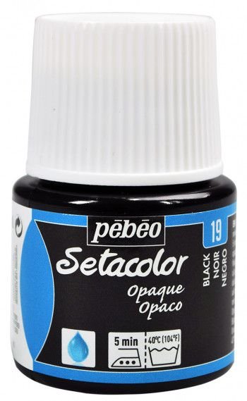 ΧΡΩΜΑ ΥΦΑΣΜΑΤΟΣ BLACK SETACOLOR OPAQUE 45 ML