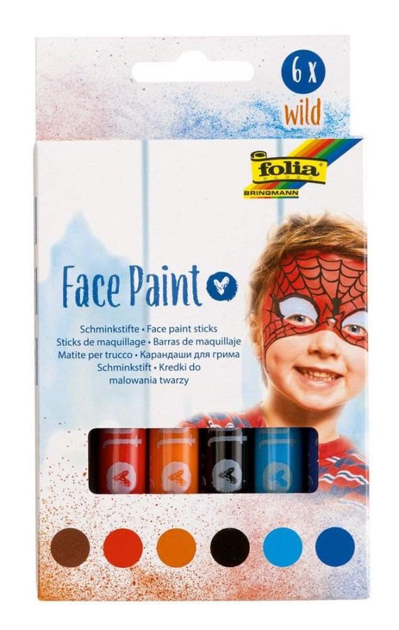 ΧΡΩΜΑΤΑ ΓΙΑ ΤΟ ΠΡΟΣΩΠΟ FACE PAINT KIT II, 6 ΧΡΩΜΑΤΑ FOLIA