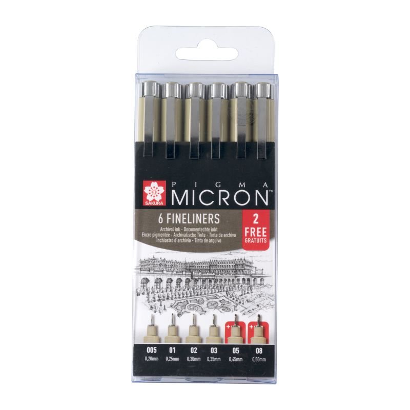 ΜΑΡΚΑΔΟΡΑΚΙΑ PIGMA MICRON SET 6 BLACK 4 2