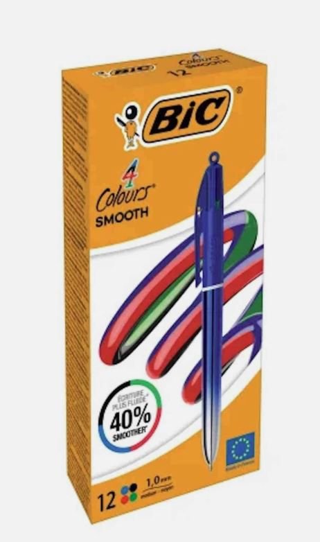 ΣΤΥΛΟ BIC 4 ΧΡΩΜΑΤΩΝ SMOOTH B12 BLU 1.0MM