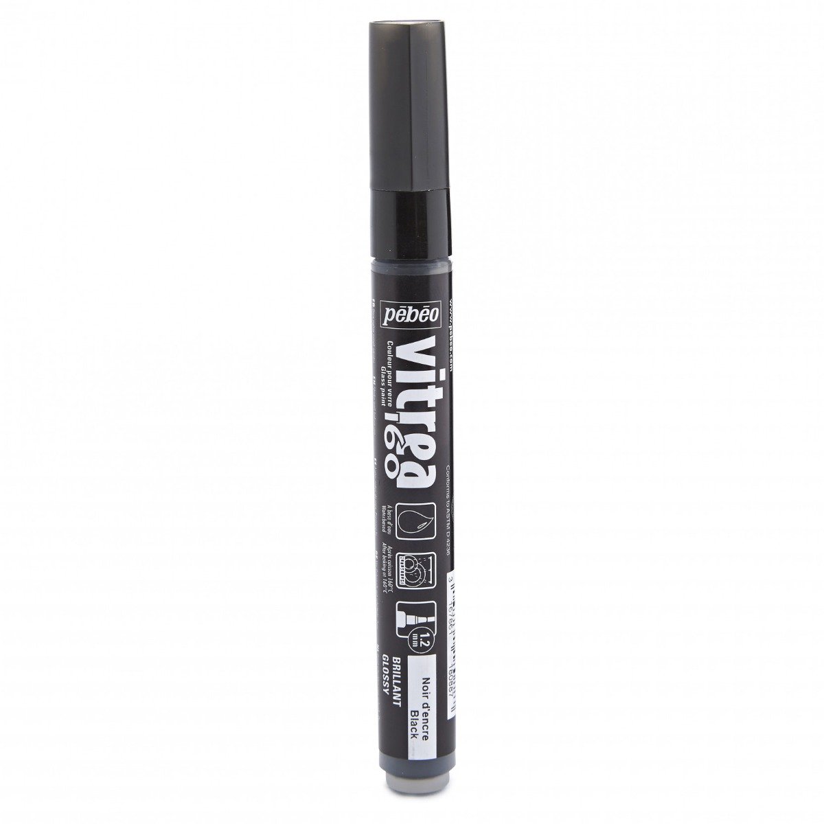 ΜΑΡΚΑΔΟΡΟΣ ΓΥΑΛΙΟΥ ΜΕ ΒΑΣΗ ΤΟ ΝΕΡΟ BLACK - ΜΥΤΗ 1,2 MM - VITREA