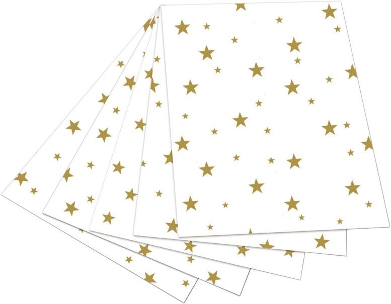 ΧΑΡΤΟΝΙ ΜΕ ΣΧΕΔΙΑ GOLD STARS 50X70 300G/M