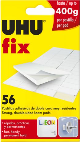 UHU FIX 56ΤΕΜ ΔΥΝΑΤΑ ΑΦΡΩΔΗ ΑΥΤΟΚΟΛΛΗΤΑ