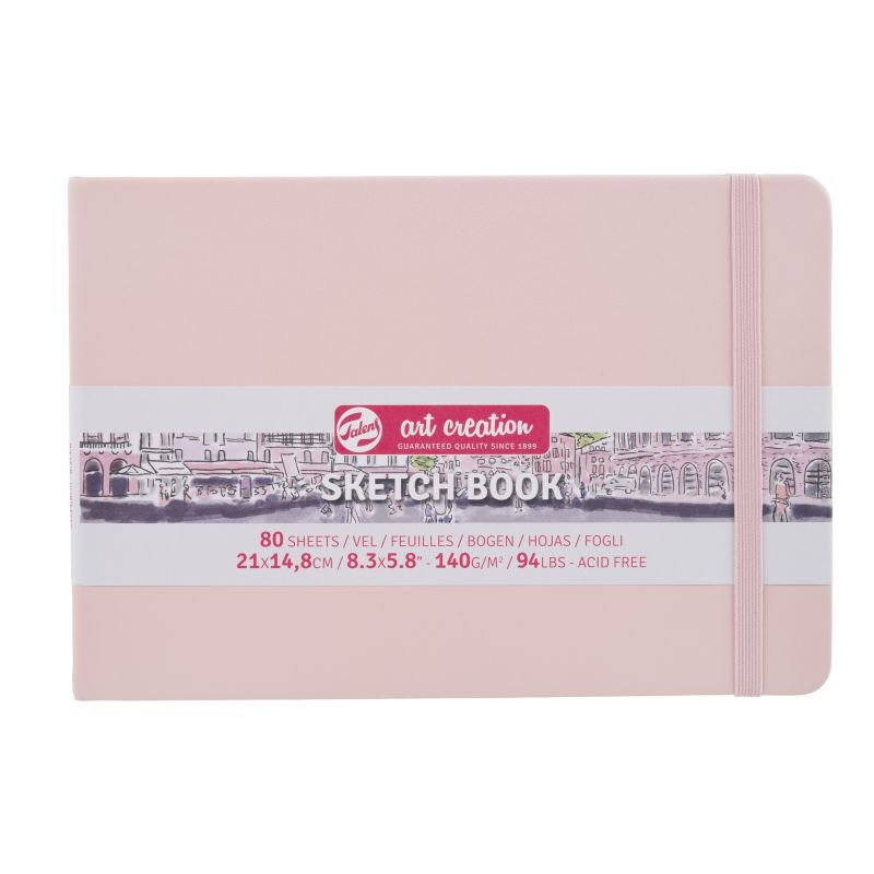 ΜΠΛΟΚ ΣΧΕΔΙΟΥ ΠΛΑΓΙΟ PINK 15X21 80Φ 140GR SKETCH BOOK ART CREATION