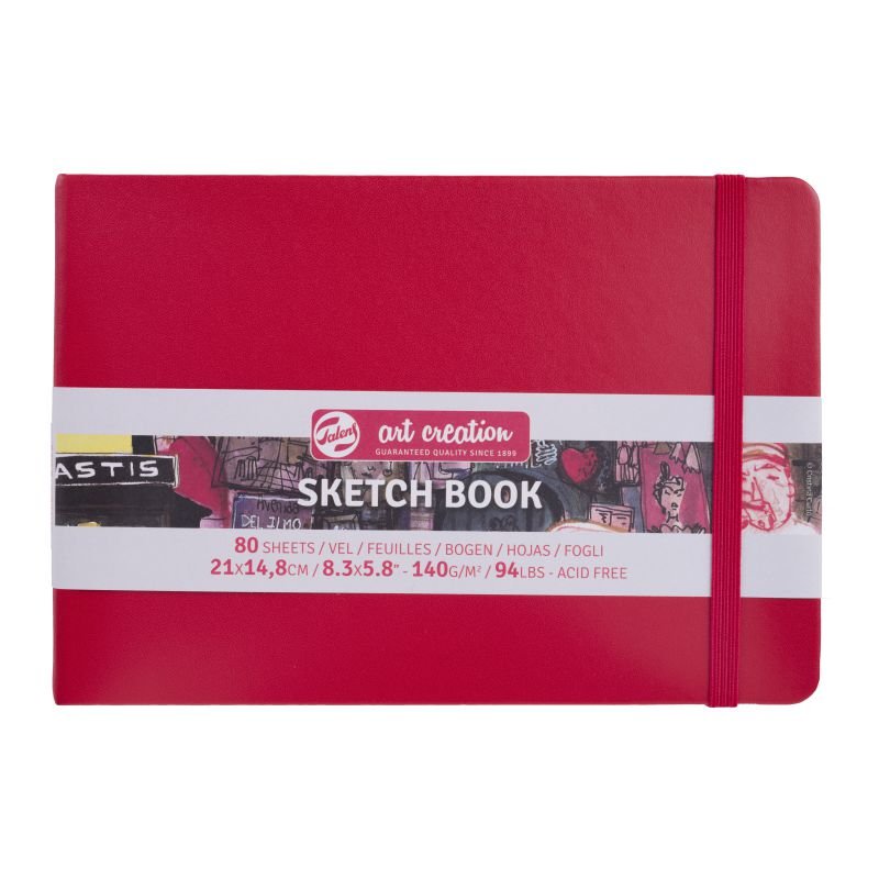 ΜΠΛΟΚ ΣΧΕΔΙΟΥ ΠΛΑΓΙΟ RED 15Χ21 80Φ 140GR SKETCH BOOK ART CREATION
