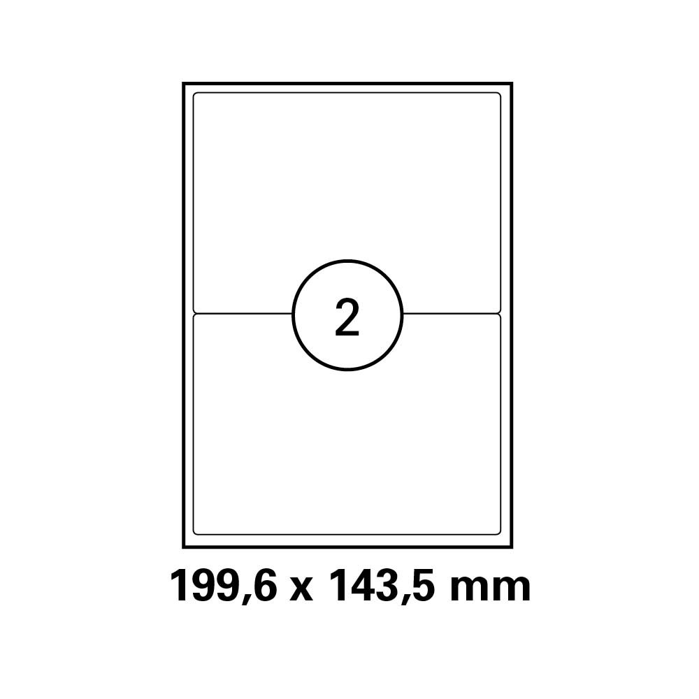 ΕΤΙΚΕΤΕΣ ΑΥΤΟΚΟΛΛΗΤΕΣ 199.6X143.5 ΕΚΤΥΠΩΤΗ Α4 HEISAP 2 ΣΤΟ ΦΥΛΛΟ 100ΤΕΜ