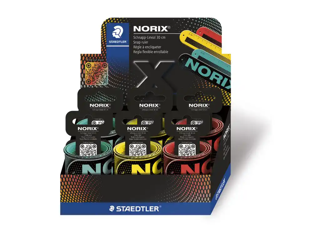 ΧΑΡΑΚΑΣ- ΒΡΑΧΙΟΛΙ NORIX 30CM STAEDTLER ΧΡΩΜΑΤΑ (ΚΟΚΚΙΝΟ-ΚΙΤΡΙΝΟ-ΠΡΑΣΙΝΟ)