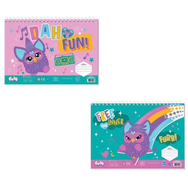 Μπλόκ Ζωγραφικής Α4 40φ Furby Αυτοκόλλητα+Στένσιλ 000484504