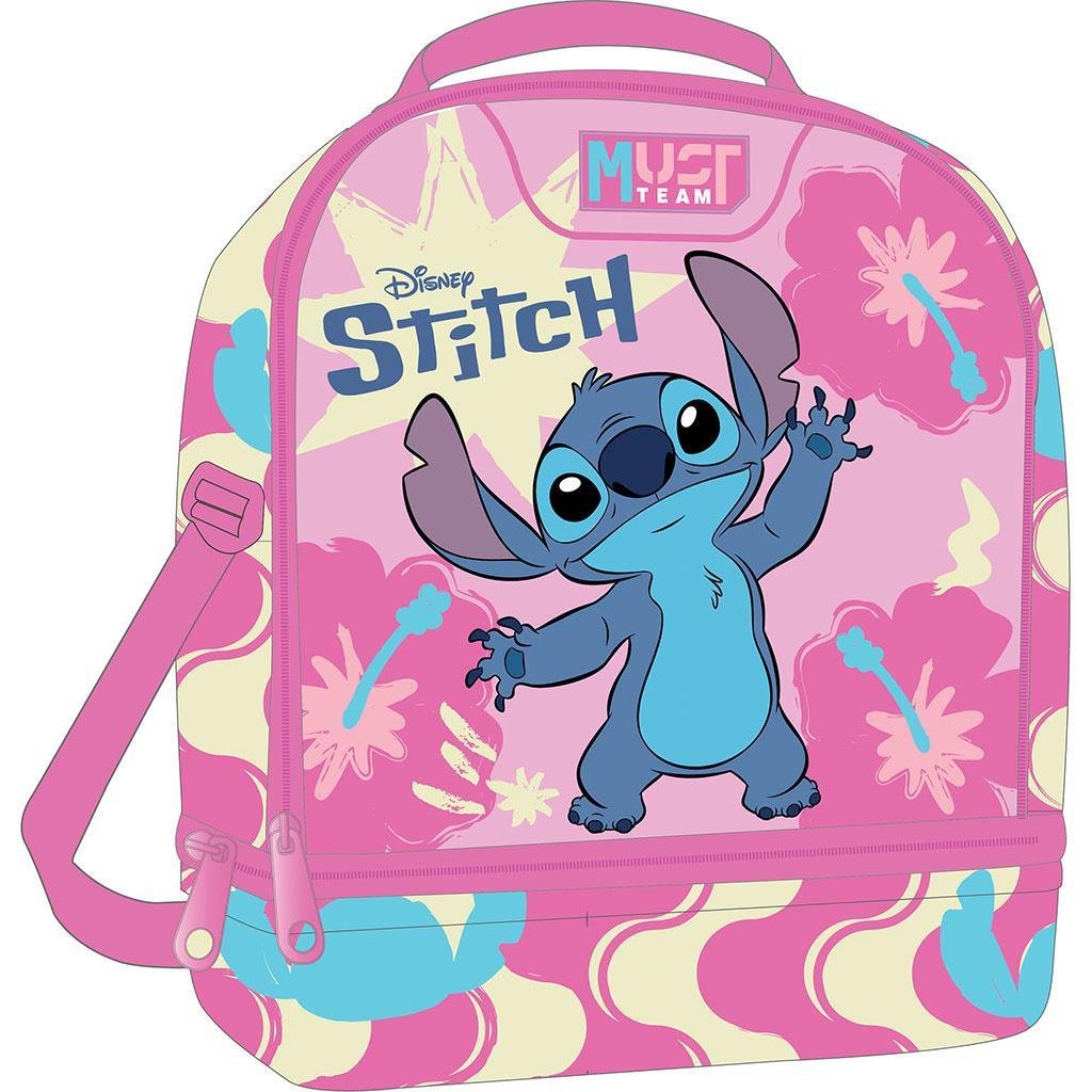 Τσαντάκι Φαγητού Disney Stitch Pink Must Team Ισοθερμικό 2 Θήκες