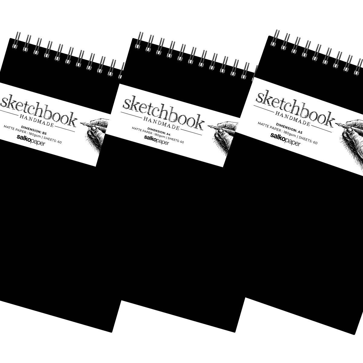 ΣΠΙΡΑΛ SKETCHBOOK HANDMADE A5 80 φυλλα 14,8 Χ 21,0