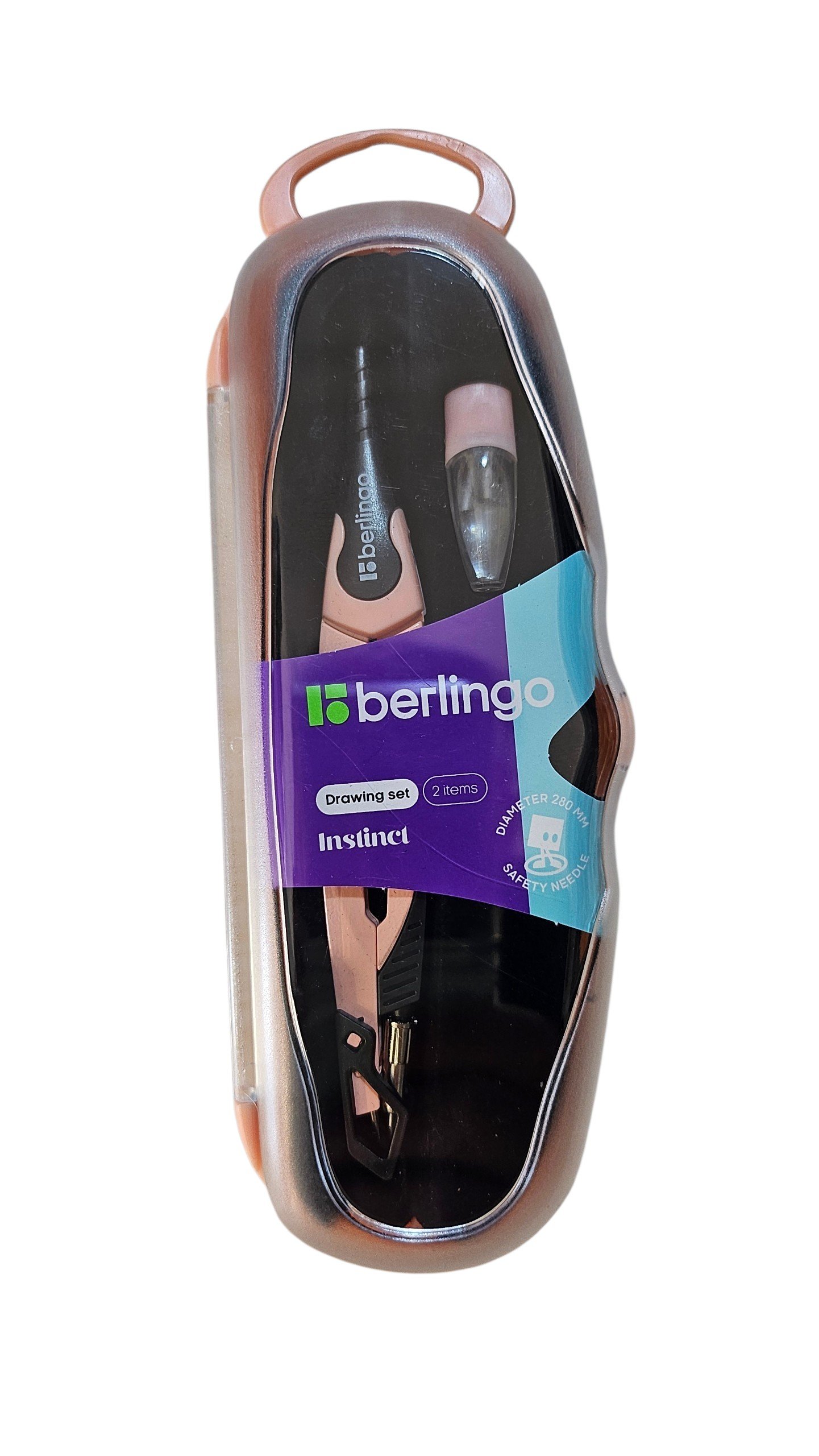 ΔΙΑΒΗΤΗΣ ΜΕΤΑΛΛΙΚΟΣ PINK ΣΕ ΘΗΚΗ 13,5cm BERLINGO