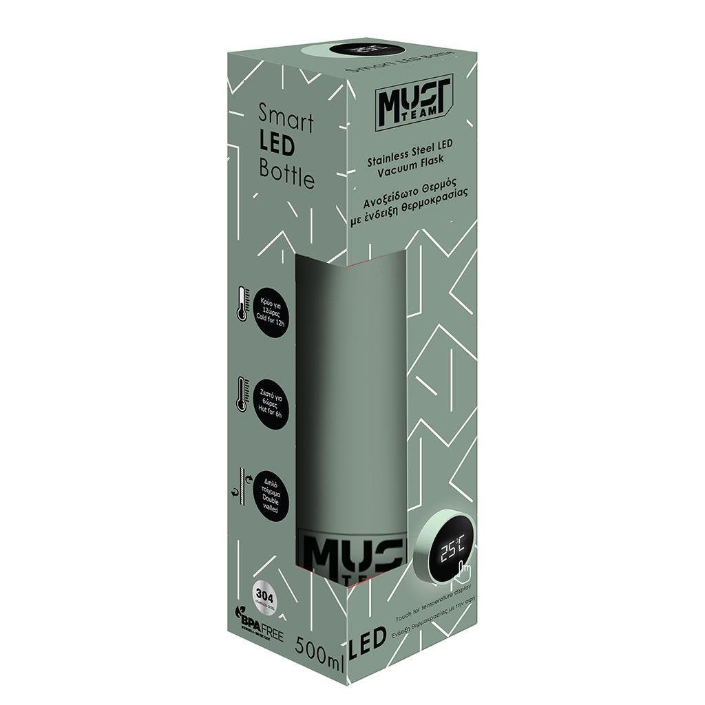 ΘΕΡΜΟΣ ΑΝΟΞΕΙΔΩΤΟ ΧΑΚΙ 500ml ΜΕ LED ΕΝΔΕΙΞΗ ΘΕΡΜΟΚΡΑΣΙΑΣ