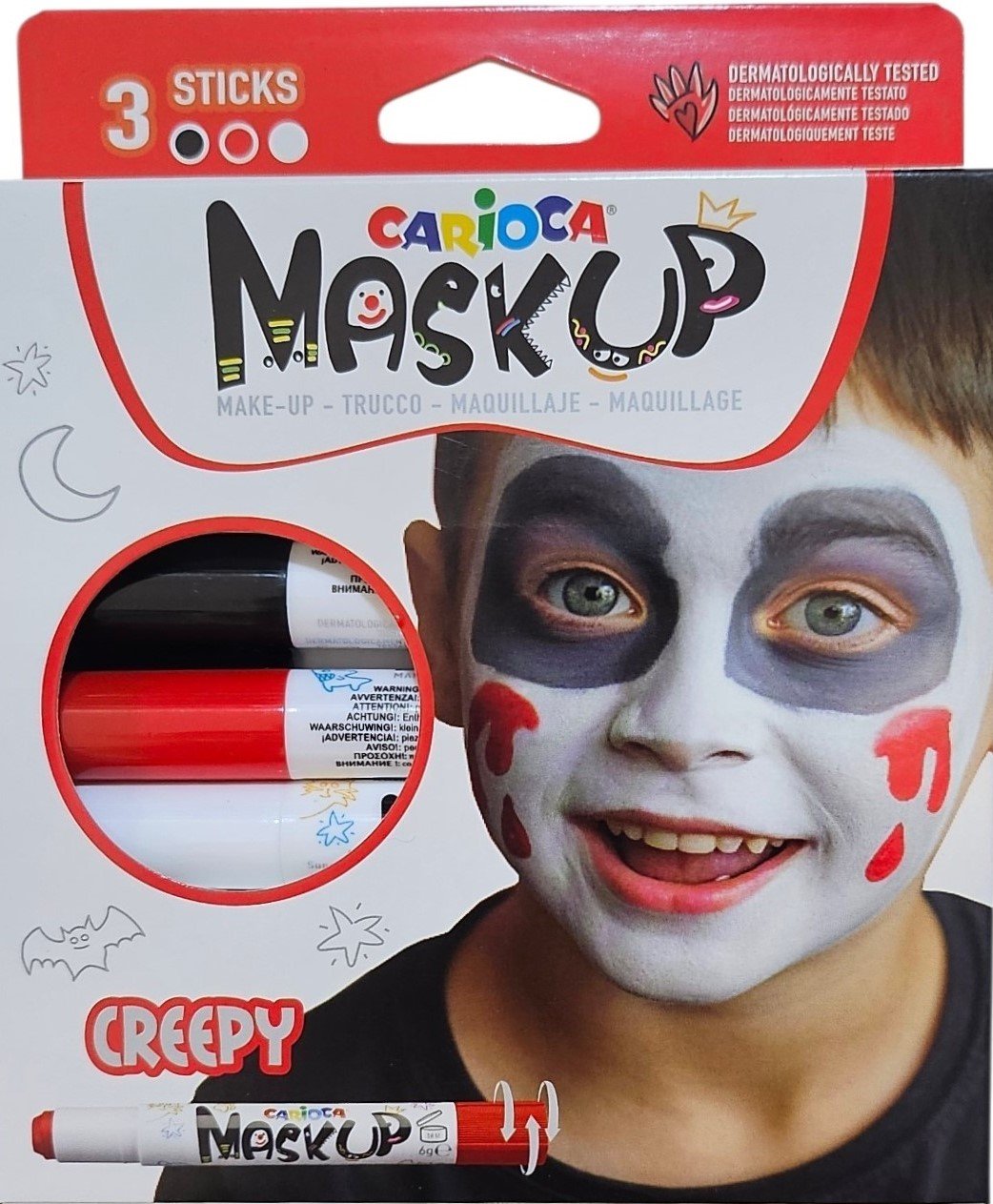 ΧΡΩΜΑΤΑ ΠΡΟΣΩΠΟΥ MASK UP CREEPY CARIOCA SET 3 ΧΡΩΜΑΤΑ