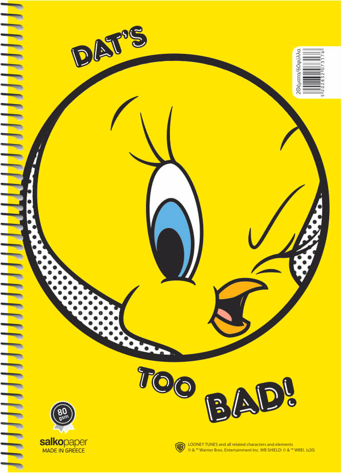 ΣΠΙΡΑΛ TWEETY 21X29/180ΣΕΛ 3Θ