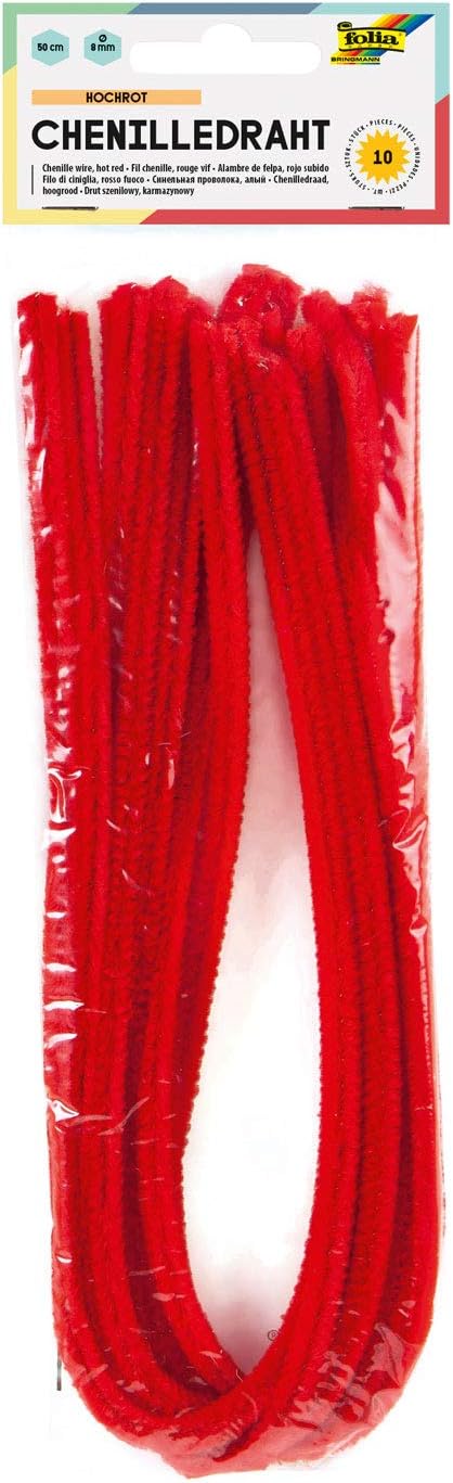 ΣΥΡΜΑ ΠΙΠΑΣ 8ΜΜ-50CM HOT RED 10ΤΕΜ FOLIA