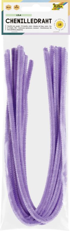 ΣΥΡΜΑ ΠΙΠΑΣ 8ΜΜ-50CM PALE LILAC 10ΤΕΜ FOLIA