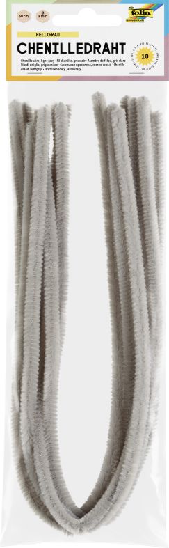 ΣΥΡΜΑ ΠΙΠΑΣ 8ΜΜ-50CM LIGHT GREY 10ΤΕΜ FOLIA