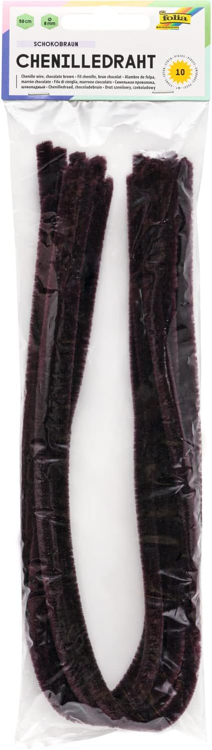 ΣΥΡΜΑ ΠΙΠΑΣ 8ΜΜ-50CM ΚΑΦΕ 10ΤΕΜ FOLIA