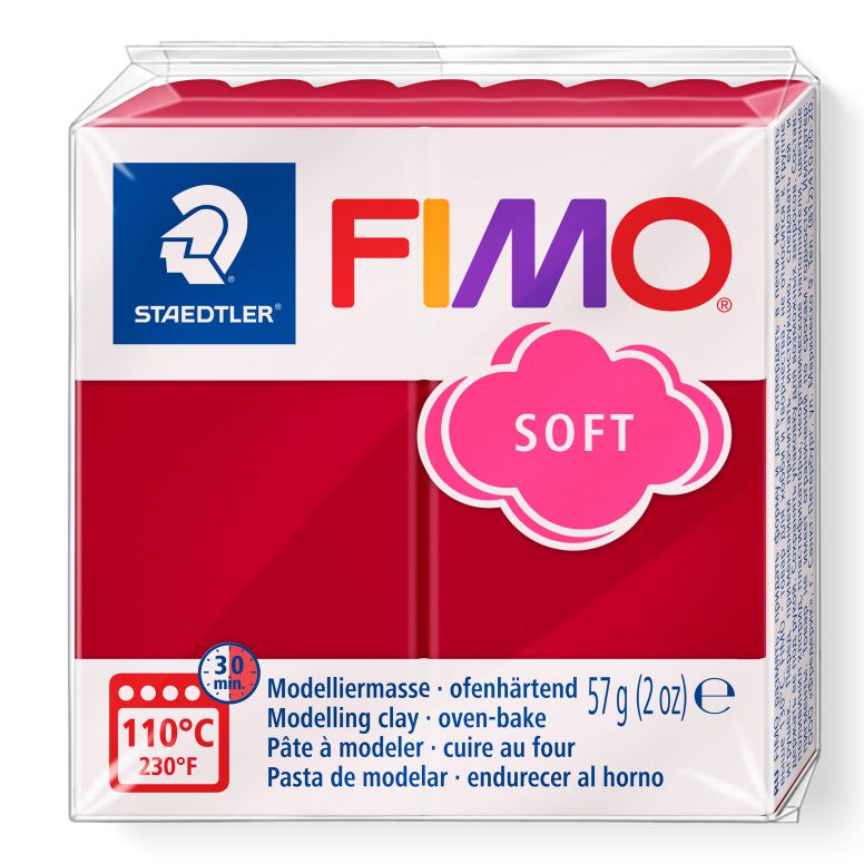 STAEDTLER ΠΗΛΟΣ FIMO 8020-26 SOFT CHERRY RED 57gr