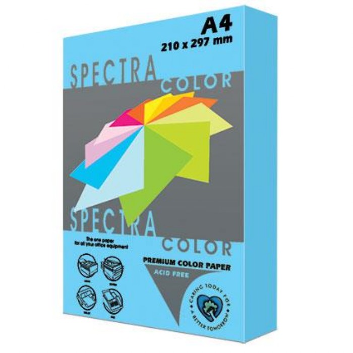 Spectra Color Φωτ/Κό Χαρτί 160gr Χρωματιστό Α4 250Φ Τυρκουάζ