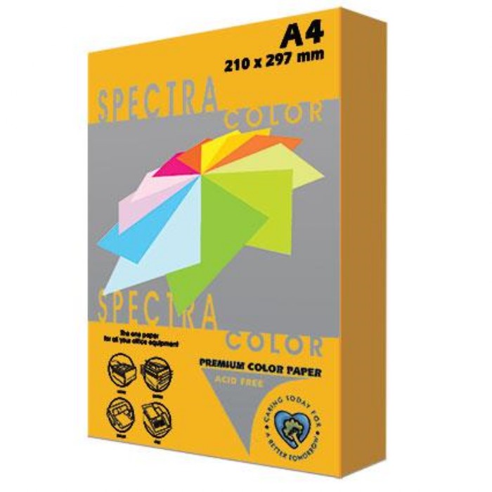 Spectra Color Φωτ/Κό Χαρτί 160gr Χρωματιστό Α4 250Φ Πορτοκαλί