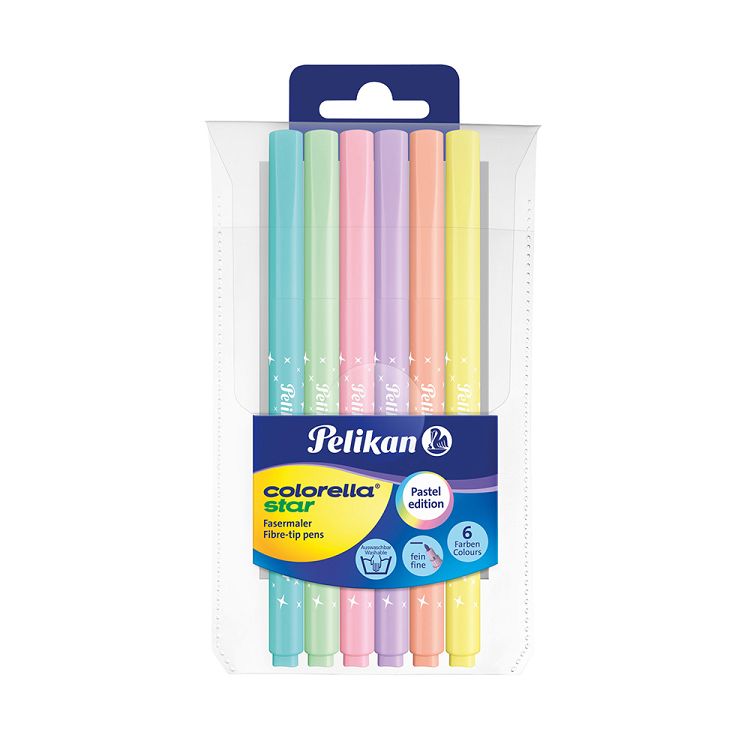 PELIKAN Σχολικός Μαρκαδόρος Πλενόμενος Pastel C302 6 Χρώματα - Συσκευασία 10τμχ