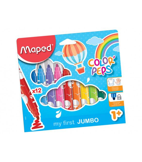 ΜΑΡΚΑΔΟΡΟΙ ΖΩΓΡΑΦΙΚΗΣ ΧΟΝΤΡΟΙ 12ΤΕΜ CORO PEPS MAXI