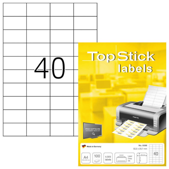Top Stick Ετικέτες Α4 8698 52,5 x 29,7 mm