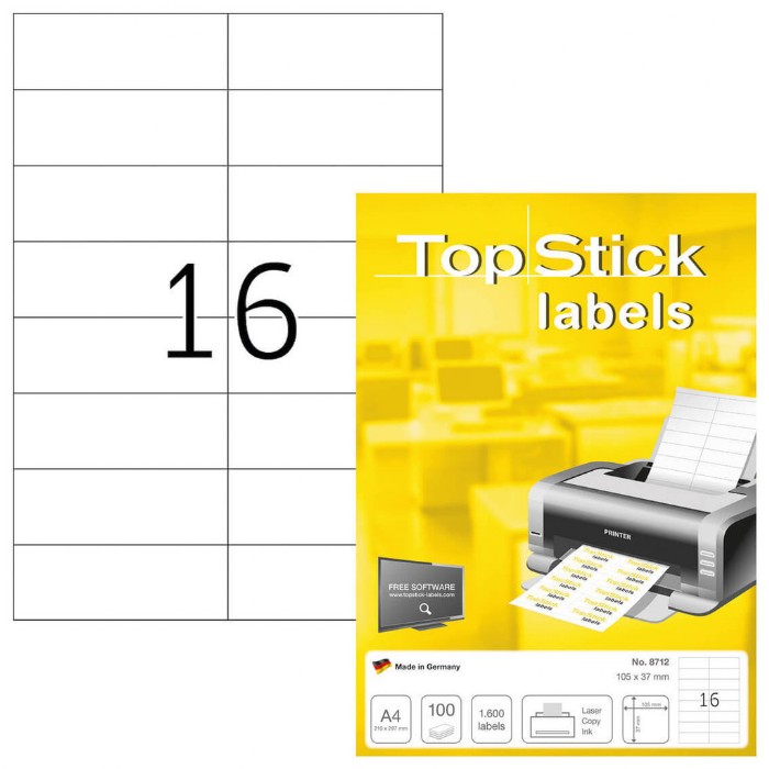 Top Stick Ετικέτες Α4 8712 105 x 37 mm
