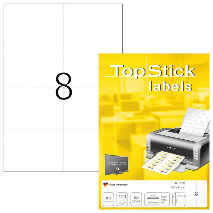 Top Stick Ετικέτες Α4 8716 105 x 74 mm