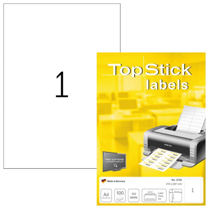 Top Stick Ετικέτες Α4 8720 210 x 297 mm